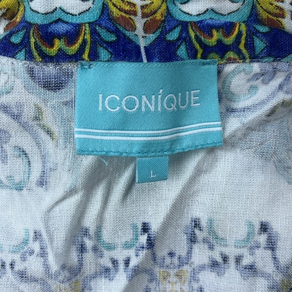 Iconique Printed Dress S127-19 - Picture 2 of 4